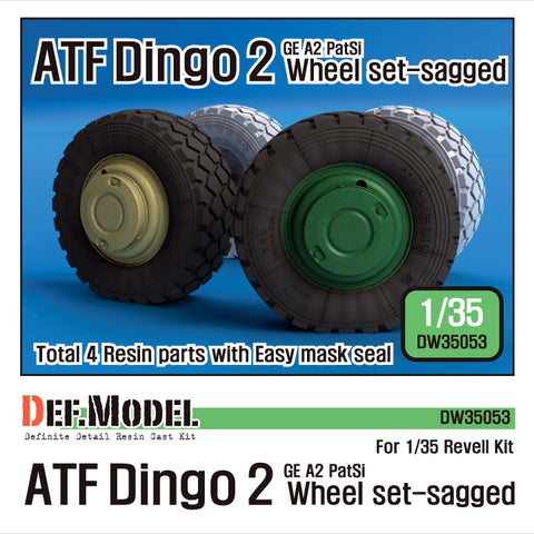 DEF Model DW35053 1/35 Dingo 2 ATF Sagged Wheel set (for Revell 1/35)
