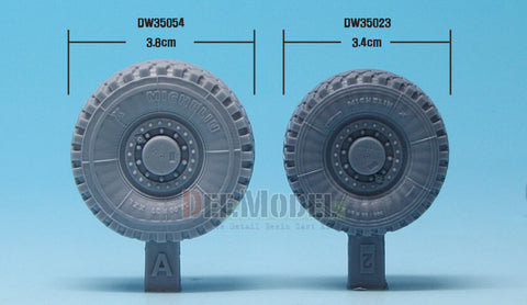 DEF Model DW35054 1/35 US Army M-ATV 'Big' Sagged Wheel set (for Panda 1/35)