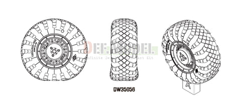 DEF Model DW35056 1/35 Scud B w/MAZ-543 Sagged Wheel set 1 (for Dragon 1/35)