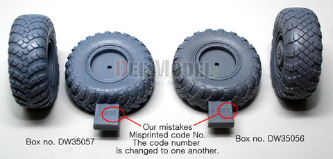 DEF Model DW35056 1/35 Scud B w/MAZ-543 Sagged Wheel set 1 (for Dragon 1/35)