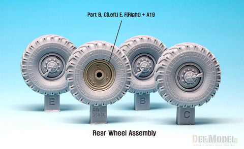 DEF Model DW35060 1/35 Russian URAL-4320 Truck / BM21 Sagged Wheel set (for Trumpeter 1/35)