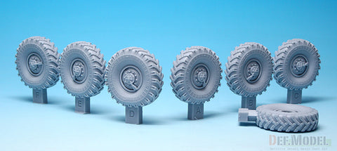 DEF Model DW35060 1/35 Russian URAL-4320 Truck / BM21 Sagged Wheel set (for Trumpeter 1/35)