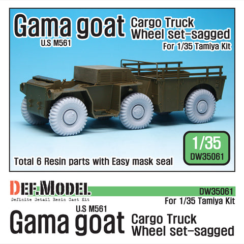 DEF Model DW35061 1/35 US M561 'Gama Goat' Sagged Wheel set (for Tamiya 1/35)