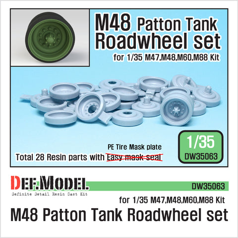 DEF Model DW35063 1/35 US M48 MBT Series Road wheel set (for Dragon 1/35)