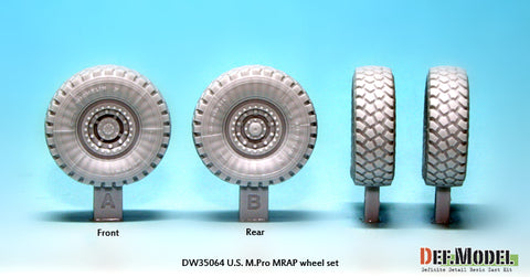 DEF Model DW35064 1/35 US MRAP M-pro Sagged wheel set (for Kinetic 1/35)