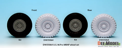 DEF Model DW35064 1/35 US MRAP M-pro Sagged wheel set (for Kinetic 1/35)