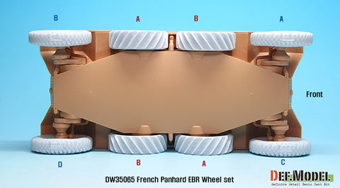 DEF Model DW35065 1/35 French Panhard EBR Wheel set (for Hobbyboss 1/35)