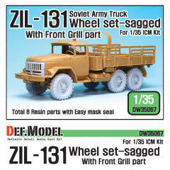 DEF Model DW35067 1/35 ZIL-131 Sagged wheel set with Correct Grill parts (for ICM 1/35)
