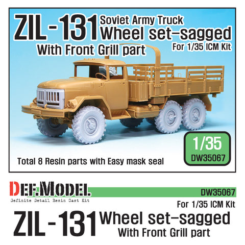 DEF Model DW35067 1/35 ZIL-131 Sagged wheel set with Correct Grill parts (for ICM 1/35)