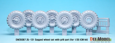 DEF Model DW35067 1/35 ZIL-131 Sagged wheel set with Correct Grill parts (for ICM 1/35)