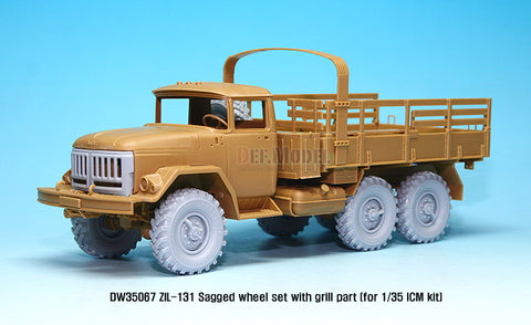 DEF Model DW35067 1/35 ZIL-131 Sagged wheel set with Correct Grill parts (for ICM 1/35)