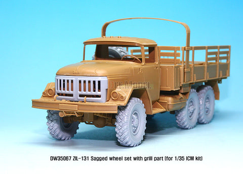 DEF Model DW35067 1/35 ZIL-131 Sagged wheel set with Correct Grill parts (for ICM 1/35)