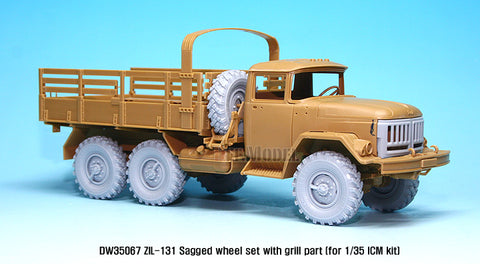 DEF Model DW35067 1/35 ZIL-131 Sagged wheel set with Correct Grill parts (for ICM 1/35)