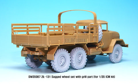 DEF Model DW35067 1/35 ZIL-131 Sagged wheel set with Correct Grill parts (for ICM 1/35)
