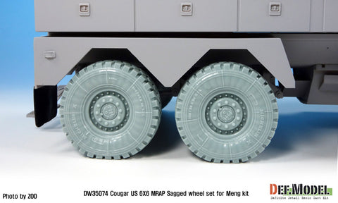 DEF Model DW35074 1/35 US Cougar 6X6 Mrap Sagged Wheel set - 2 Spare wheel (for Meng 1/35)