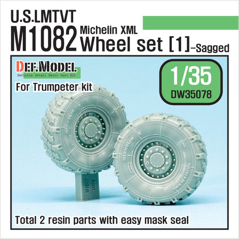 DEF Model DW35078 1/35 US M1082 LMTVT Mich. Sagged Wheel set-1 (for Trumpeter 1/35)