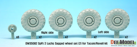 DEF Model DW35082 1/35 German Luchs 8X8 Mich.XL Sagged Wheel set-2 (for Tacom/Revell 1/35)