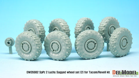 DEF Model DW35082 1/35 German Luchs 8X8 Mich.XL Sagged Wheel set-2 (for Tacom/Revell 1/35)