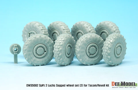 DEF Model DW35082 1/35 German Luchs 8X8 Mich.XL Sagged Wheel set-2 (for Tacom/Revell 1/35)