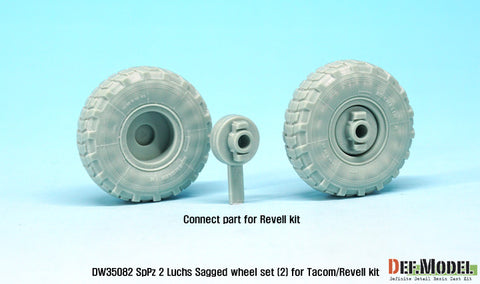 DEF Model DW35082 1/35 German Luchs 8X8 Mich.XL Sagged Wheel set-2 (for Tacom/Revell 1/35)