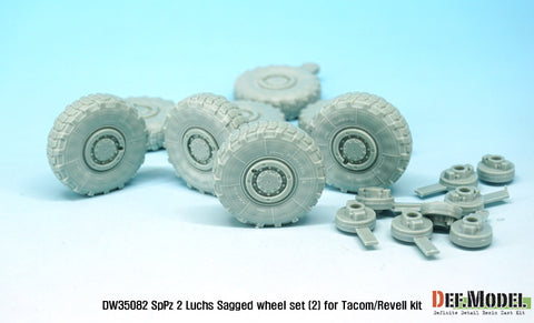DEF Model DW35082 1/35 German Luchs 8X8 Mich.XL Sagged Wheel set-2 (for Tacom/Revell 1/35)