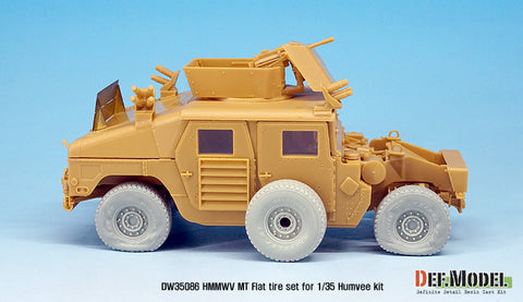 DEF Model DW35086 1/35 U.S. HMMWV MT Flat tire set (for Academy/Bronco/Tamiya 1/35