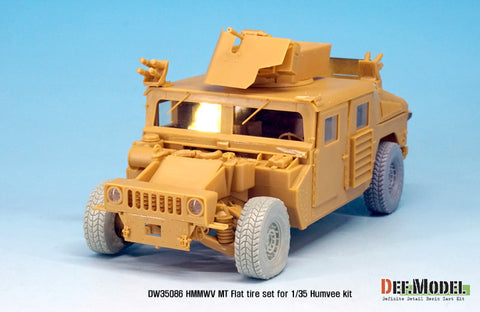 DEF Model DW35086 1/35 U.S. HMMWV MT Flat tire set (for Academy/Bronco/Tamiya 1/35