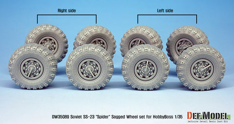 DEF Model DW35089 1/35 Soviet SS-23 "Spider" Sagged Wheel set (for HobbyBoss 1/35)