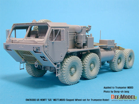 DEF Model DW35090 1/35 US HEMTT "XZL" M977,M983 Sagged Wheel set (for Trumpeter/Italeri 1/35)
