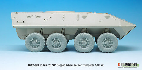 DEF Model DW35093 1/35 US LAV-25 "XL" Sagged wheel set (for Trumpeter 1/35)