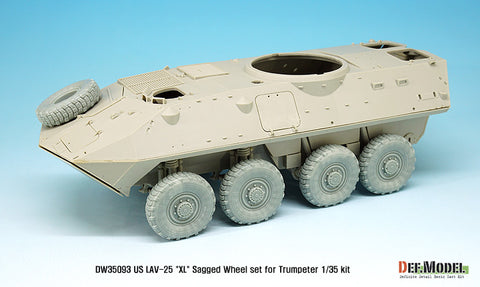 DEF Model DW35093 1/35 US LAV-25 "XL" Sagged wheel set (for Trumpeter 1/35)