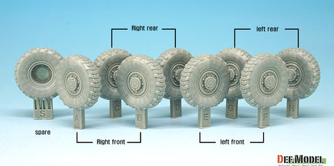 DEF Model DW35093 1/35 US LAV-25 "XL" Sagged wheel set (for Trumpeter 1/35)