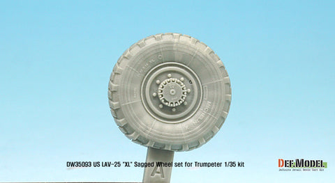 DEF Model DW35093 1/35 US LAV-25 "XL" Sagged wheel set (for Trumpeter 1/35)