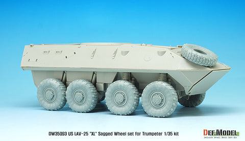 DEF Model DW35093 1/35 US LAV-25 "XL" Sagged wheel set (for Trumpeter 1/35)