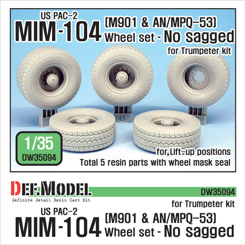 DEF Model DW35094 1/35 US MIM-104 M901 & AN/MPQ-53 Wheel set - No sagged (for Trumpeter 1/35)