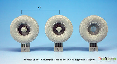 DEF Model DW35094 1/35 US MIM-104 M901 & AN/MPQ-53 Wheel set - No sagged (for Trumpeter 1/35)