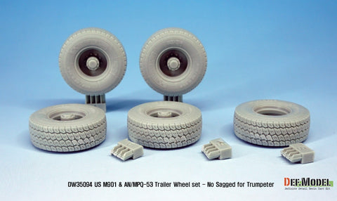 DEF Model DW35094 1/35 US MIM-104 M901 & AN/MPQ-53 Wheel set - No sagged (for Trumpeter 1/35)
