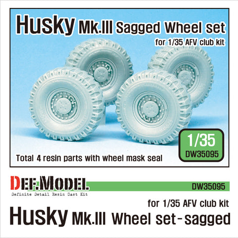 DEF Model DW35095 1/35 US Husky Mk.III Sagged wheel set (for AFV Club 1/35)