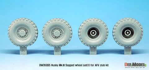 DEF Model DW35095 1/35 US Husky Mk.III Sagged wheel set (for AFV Club 1/35)