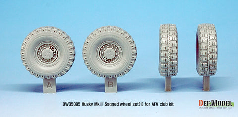 DEF Model DW35095 1/35 US Husky Mk.III Sagged wheel set (for AFV Club 1/35)