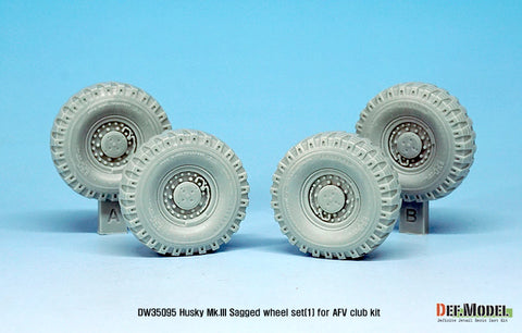 DEF Model DW35095 1/35 US Husky Mk.III Sagged wheel set (for AFV Club 1/35)