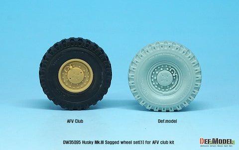 DEF Model DW35095 1/35 US Husky Mk.III Sagged wheel set (for AFV Club 1/35)