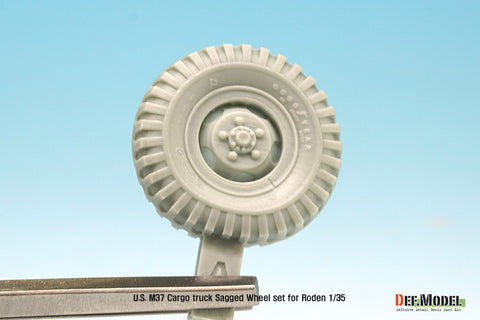 DEF Model DW35097 1/35 U.S. M37 Cargo truck Sagged Wheel set ( for Roden 1/35)