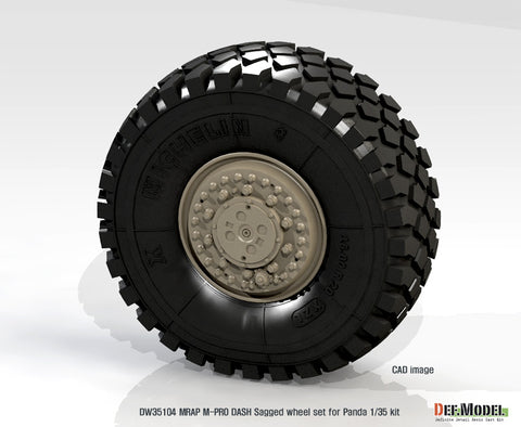 DEF Model DW35104 1/35 US MATV M-Pro Dash Sagged Wheel set ( for Panda 1/35)