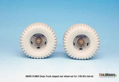 DEF Model DW35110 1/35 US M54A2 Cargo Truck Sagged Rear wheel set-Heavy load ( for AFV club 1/35)