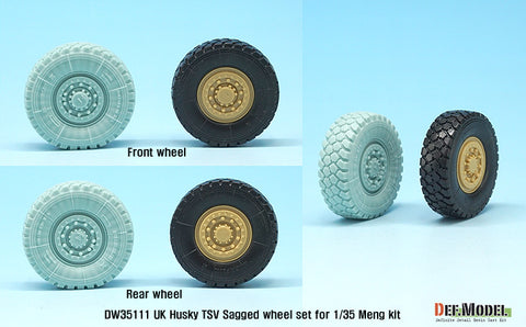 DEF Model DW35111 1/35 UK Husky TSV Sagged wheel set ( for Meng 1/35)