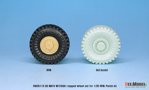 DEF Model DW35113 1/35 US M1240A1 M-atv Sagged wheel set ( for RFM 1/35)