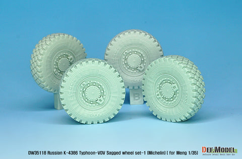 DEF Model DW35118 1/35 Russian K-4386 Typhoon-VDV Sagged wheel set 1- Michelin ( for meng 1/35)