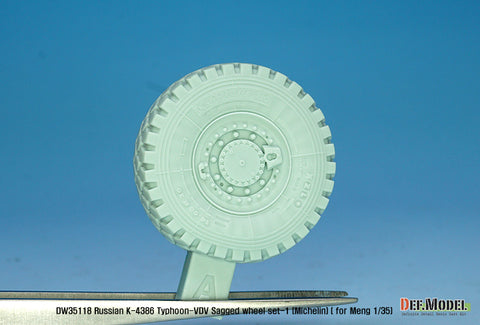DEF Model DW35118 1/35 Russian K-4386 Typhoon-VDV Sagged wheel set 1- Michelin ( for meng 1/35)