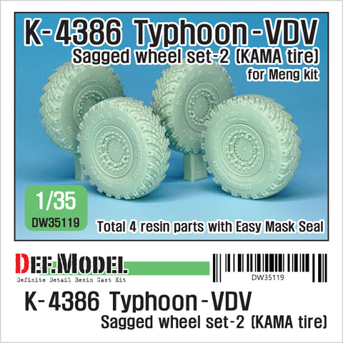 DEF Model DW35119 1/35 Russian K-4386 Typhoon-VDV Sagged wheel set 2- Kama ( for meng 1/35)